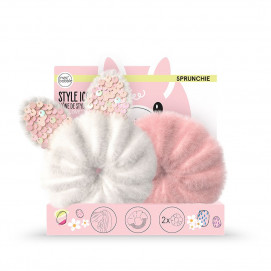 Набор резинок для волос - white/pink